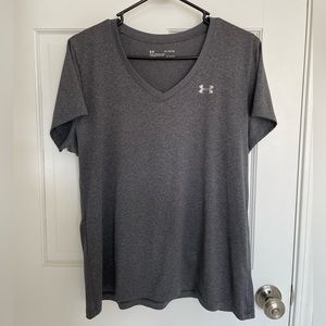 Grey Under Armour V-Neck Top